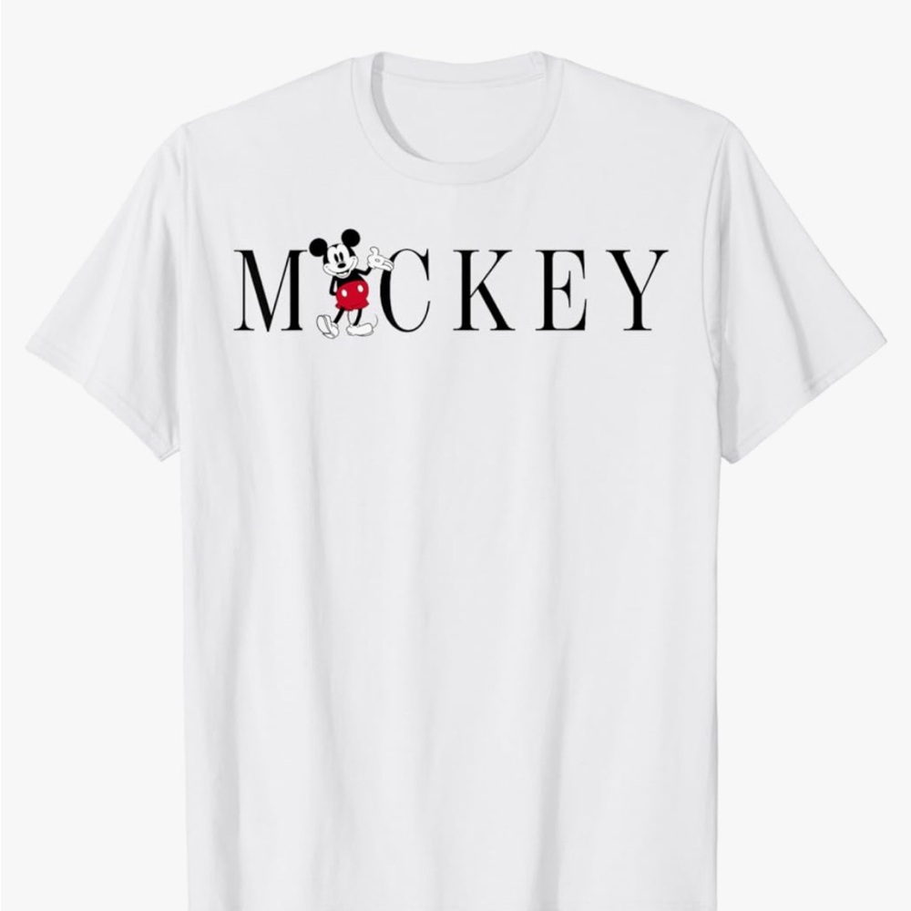 Disney Mickey And Friends Mickey Mouse Simple Text T-Shirt Men’s Medium